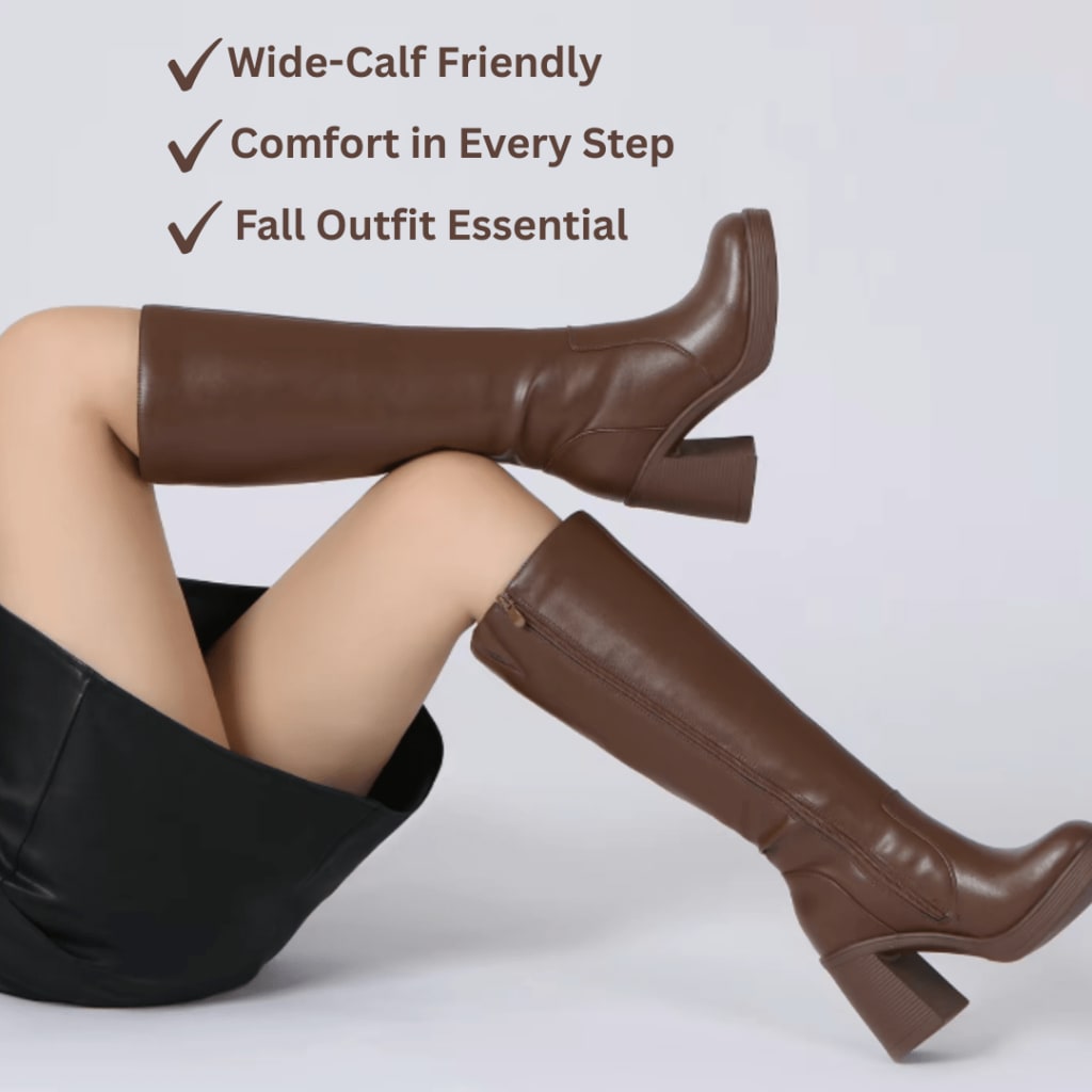 Docee's Leather Wide Calf Boots