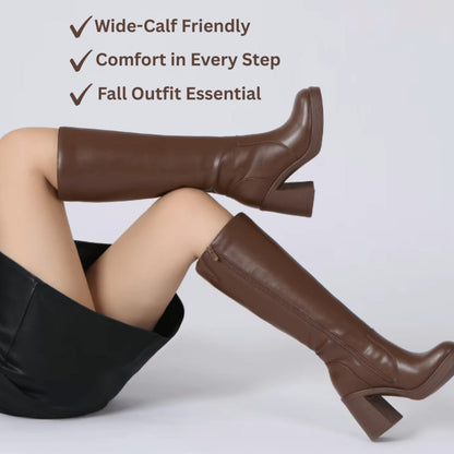 Docee's Leather Wide Calf Boots