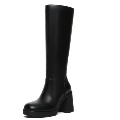 Docee's Leather Wide Calf Boots